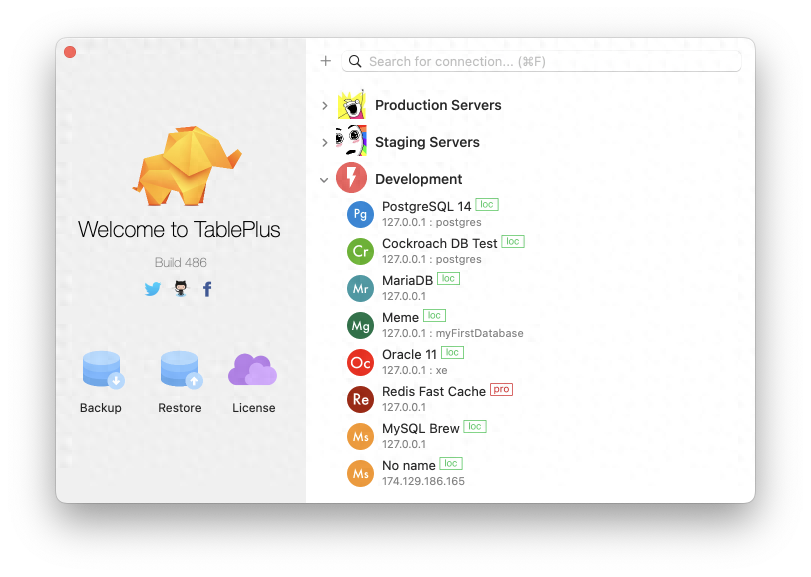 TablePlus：现代化、原生的数据库管理工具