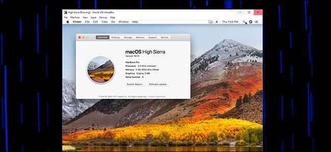 如何在Windows 10的VirtualBox中安装macOS High Sierra